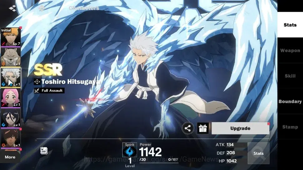 BLEACH: Soul Resonance Accounts Crunchyroll NA |Fresh Starter LV 3|2 SSR Toshiro H image 2