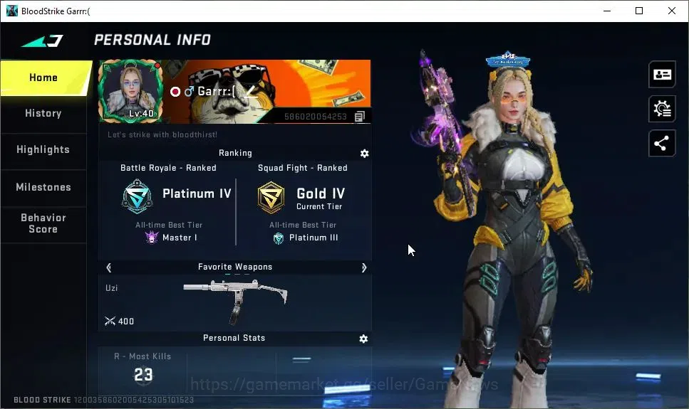 Blood Strike Accounts ASIA|6 ULTRA[BLAST,KAINDA,M4A1,Origin-12,UMP45,AK4 image 2