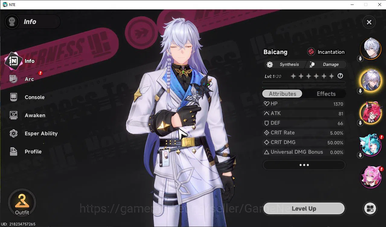 Neverness to Everness Accounts GLOBAL NA |HL 3| 2 SSR Limited Nanally & Baicang | image 2