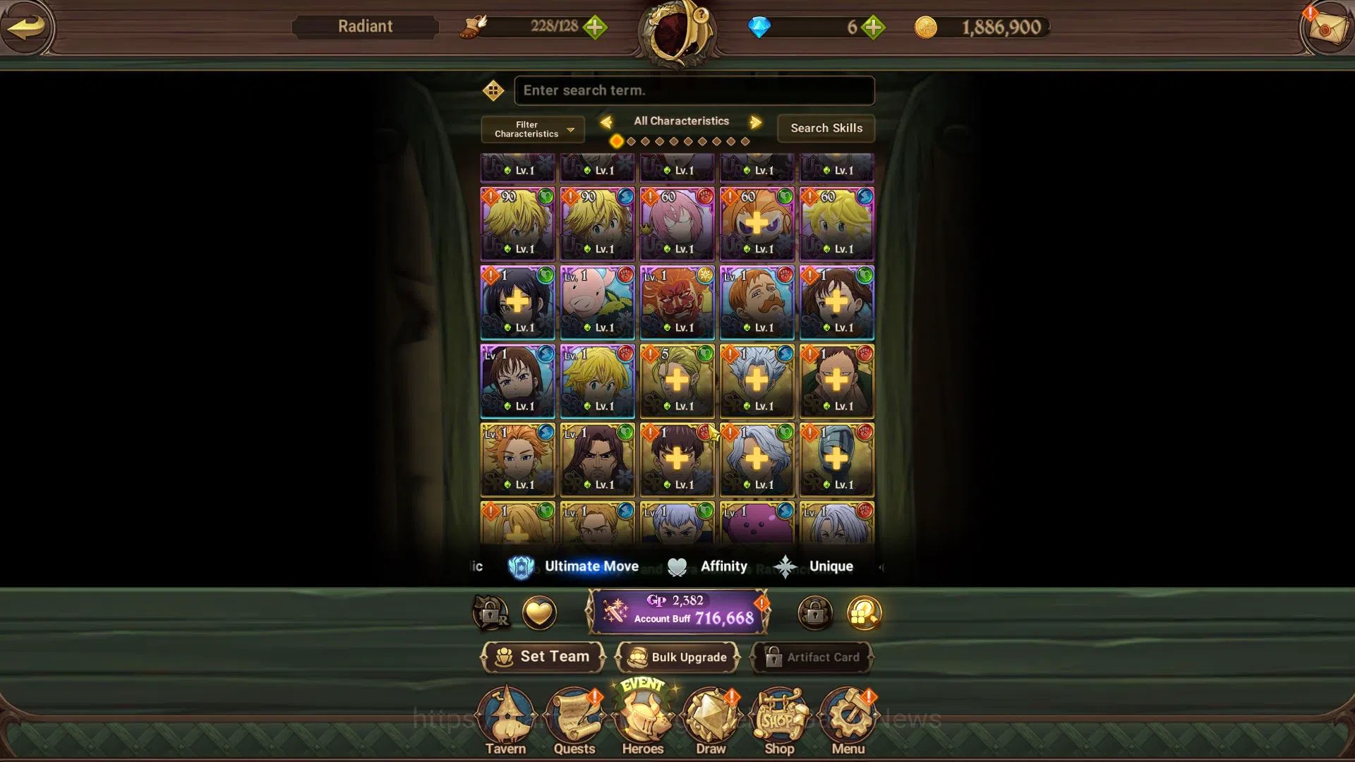 The Seven Deadly Sins: Grand Cross Accounts Global |716K CC|Starter Ch 2|3 UR | WK Gowther,Cha image 10