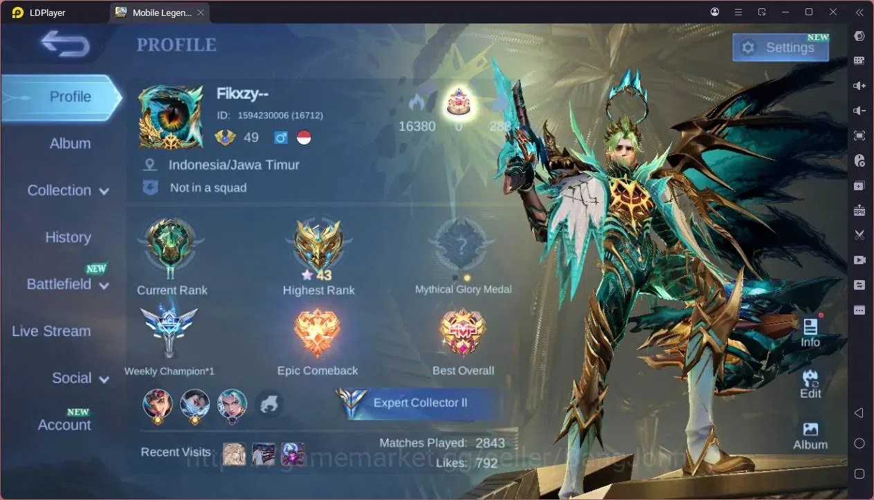 Mobile Legends: Bang Bang Accounts GLOBAL Hero 91 Skin 152|Prime Granger|Meowkin hunt image 13