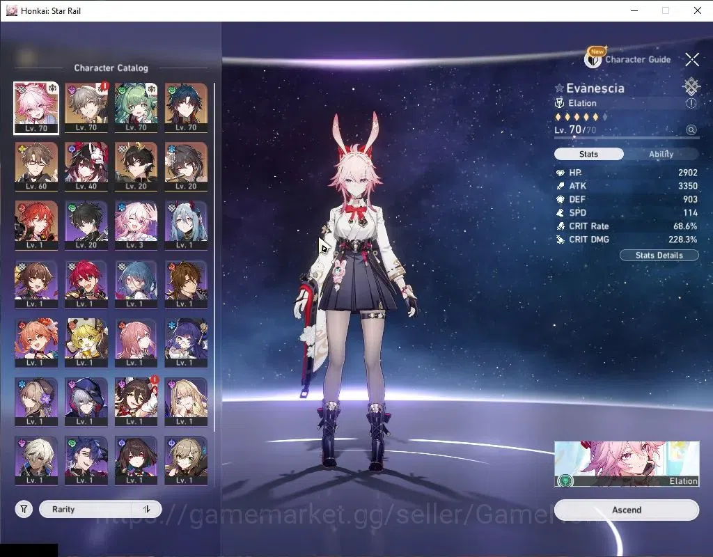 Honkai Star Rail Accounts Asia | TL 56 | 6 Limited | Evanescia+Sign,Sparkle, image 4