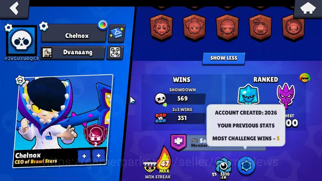 Brawl Stars Accounts 13612 Trophy|45 Brawlers 7 Max|Edgar Full Buffies| image 3