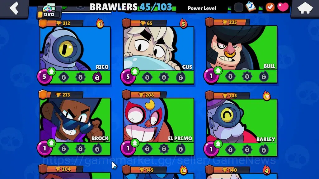 Brawl Stars Accounts 13612 Trophy|45 Brawlers 7 Max|Edgar Full Buffies| image 9