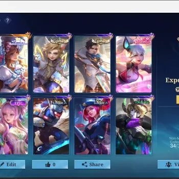 Mobile Legends: Bang Bang Accounts Others Global|123S|Expert|CC Natalia,Sanrio Floryn,Epic Nana Kagura Roger Harley Valir