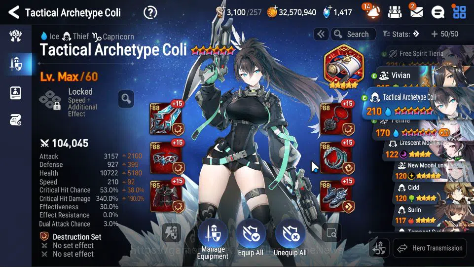 Epic Seven Accounts GLOBAL UNVERIF|7 ML(Solome,NM Luna,DB Senya,Etc)+P image 6