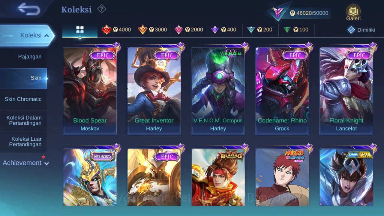 Mobile Legends: Bang Bang Accounts Hero 132 Skin 221 | Annual Lesley | CC Nata | Atom image 5