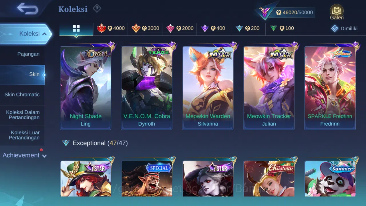 Mobile Legends: Bang Bang Accounts Hero 132 Skin 221 | Annual Lesley | CC Nata | Atom image 7