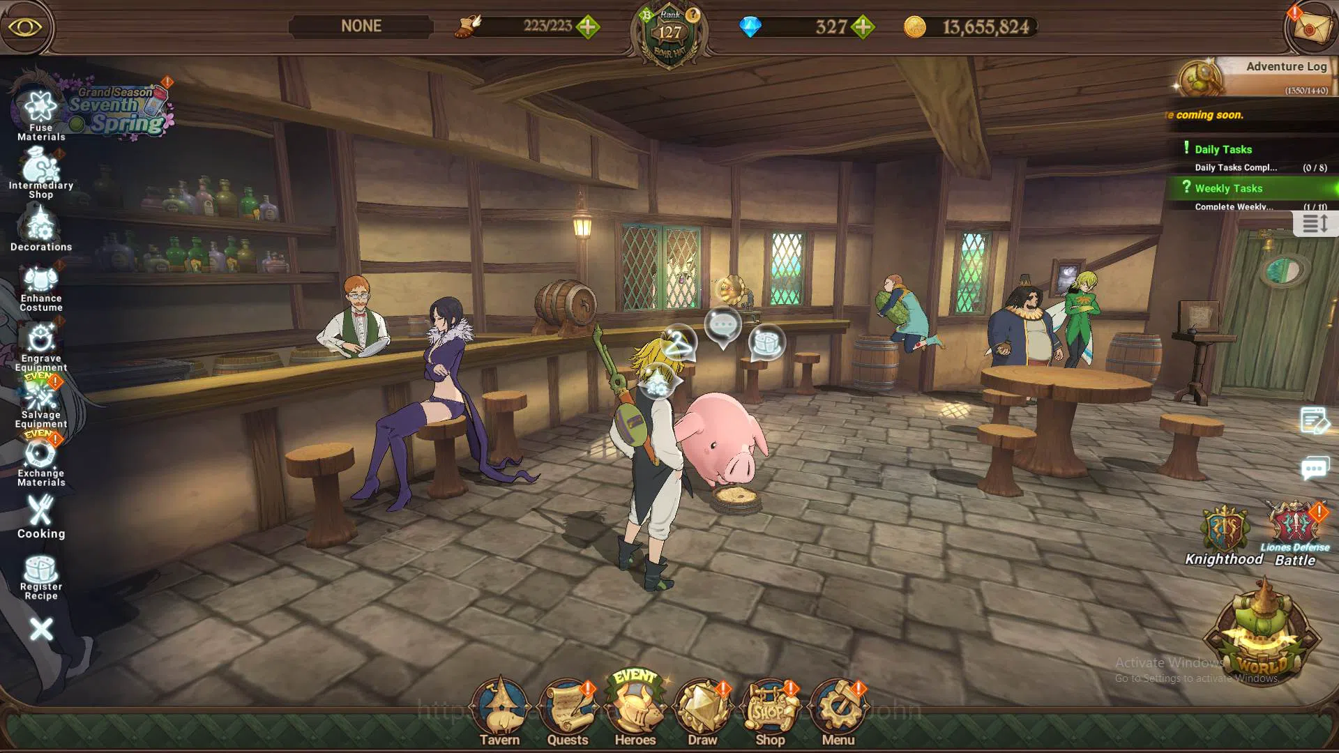 The Seven Deadly Sins: Grand Cross Accounts ASIA|5,4M CC|DM 327|4LR Cusack,Merlin,Roxy5/6,Eliz image 1