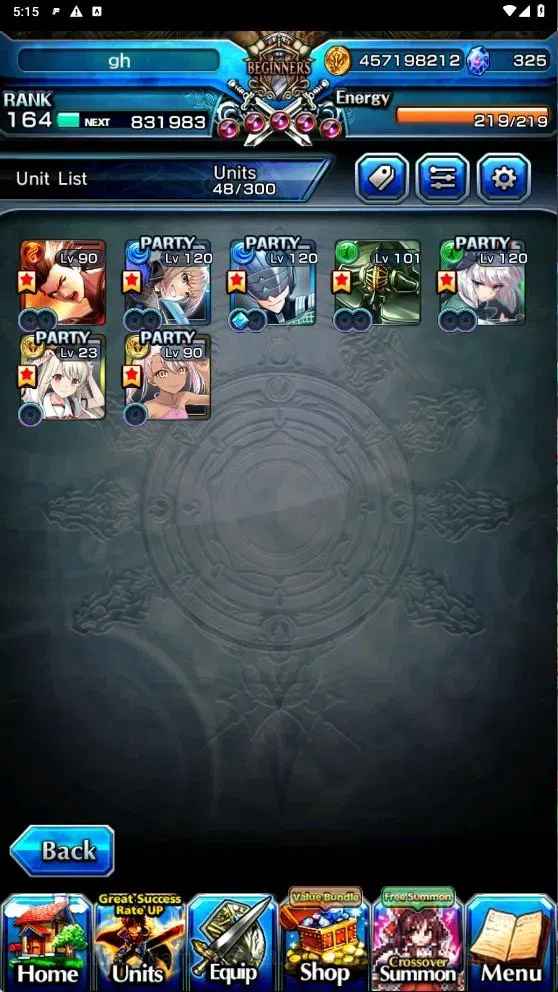 Grand Summoners Accounts Global | Rank 164|4 True Weapons|LV120 Unit,LV120  image 2