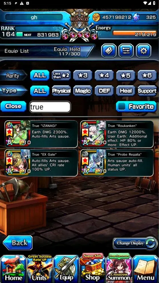 Grand Summoners Accounts Global | Rank 164|4 True Weapons|LV120 Unit,LV120  image 4
