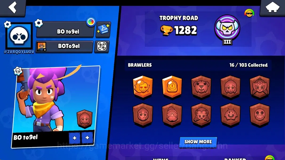 Brawl Stars Accounts Global | 1282 Thropy |16 Brawlers - 1 Max+Hayperch image 2