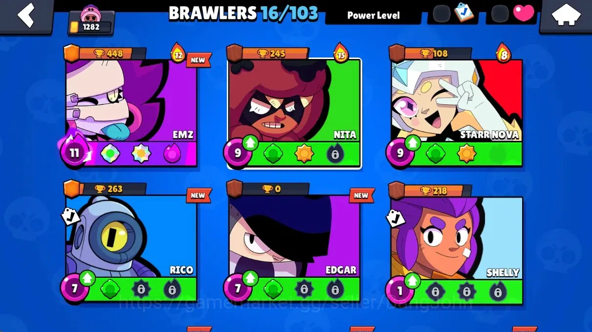 Brawl Stars Accounts Global | 1282 Thropy |16 Brawlers - 1 Max+Hayperch image 5