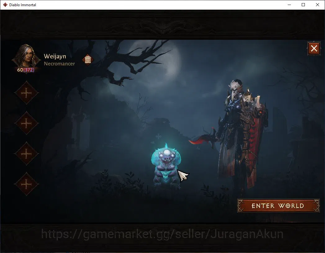Diablo Immortal Accounts Mid-Tier SEA-Vasily |Lv60(372) Necromancer|32K CR|Reso 450|Inferno I |Paragon Meledictor|Hell Lv