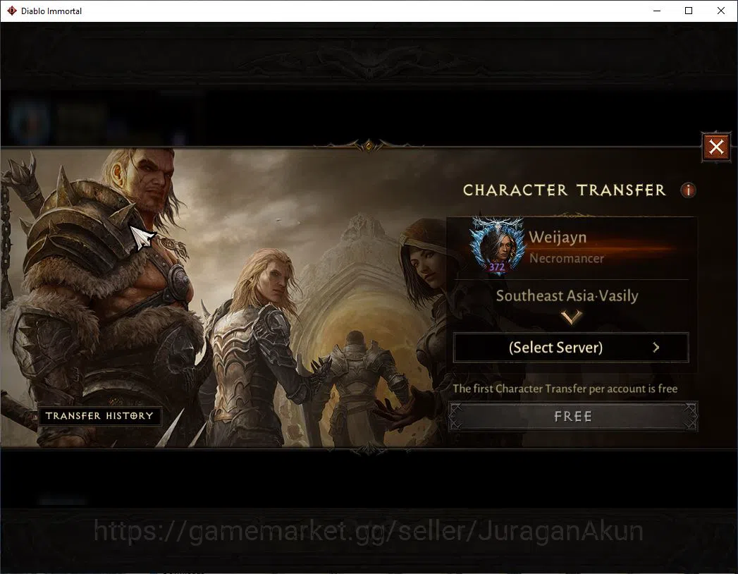 Diablo Immortal Accounts Mid-Tier SEA-Vasily |Lv60(372) Necromancer|32K CR|Reso 450|Inferno I |Paragon Meledictor|Hell Lv 2