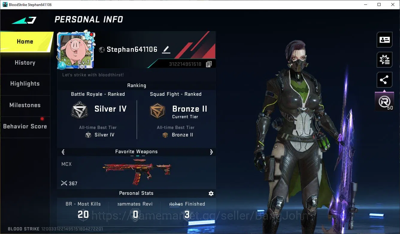 Blood Strike Accounts ASIA|COLLAB=KAR98K|ULTRA=M700,MCX,MORE DETAIL CEK  image 2
