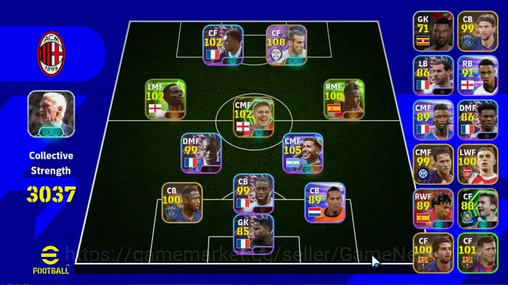 eFootball Accounts Legends & Iconic Players Android|Pack France'26|Epic Gareth Bale X Naruto,Gerrard,Daniele 1