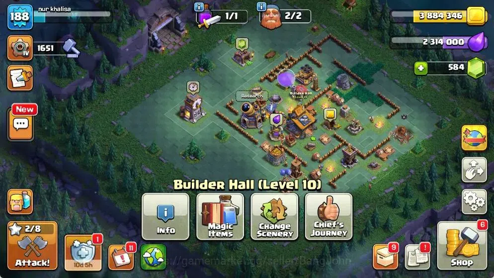 Clash of Clans Accounts Global |TH 18-BH 8|LVL 188| AQ 58 ,MP 40 ,GW 47 ,R image 19
