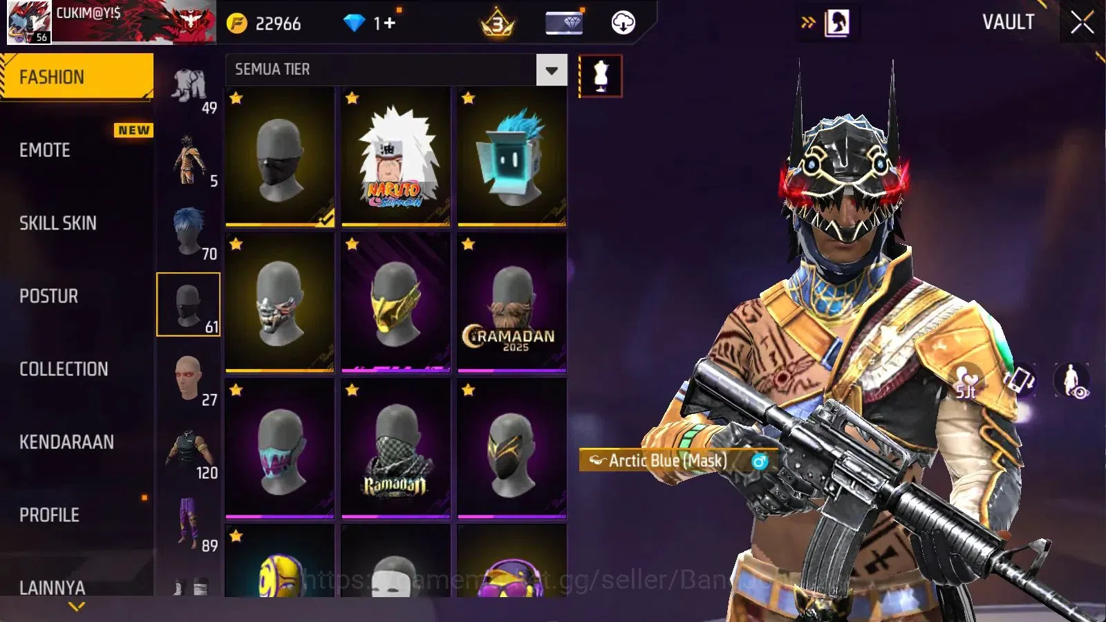 Free Fire Accounts Indonesia | M1887 Emerald Power | Vault 494 | Bund image 10