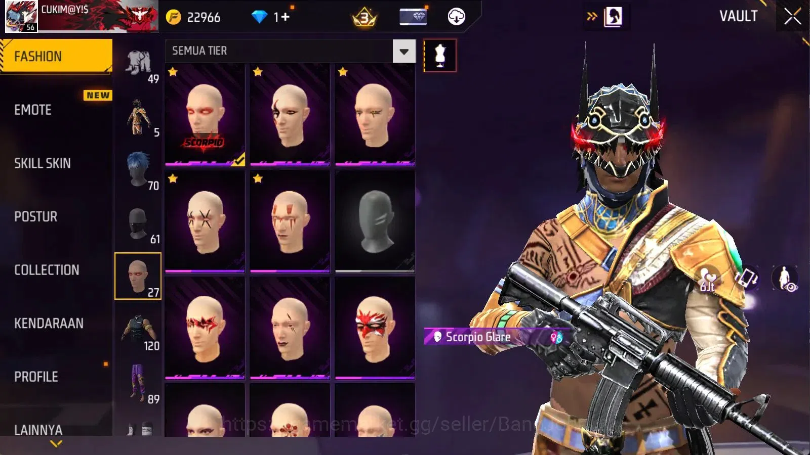 Free Fire Accounts Indonesia | M1887 Emerald Power | Vault 494 | Bund image 11