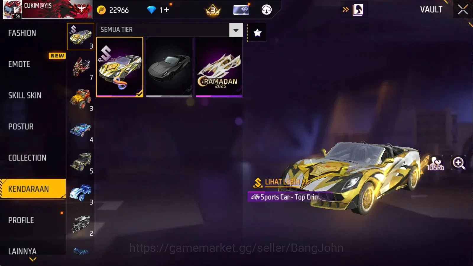 Free Fire Accounts Indonesia | M1887 Emerald Power | Vault 494 | Bund image 16