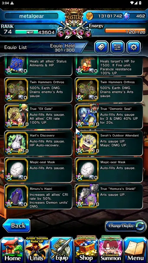 Grand Summoners Accounts Global|Rank 74|462 cc|18 Ascend 7 TW|(S Chloe,M Ka image 13