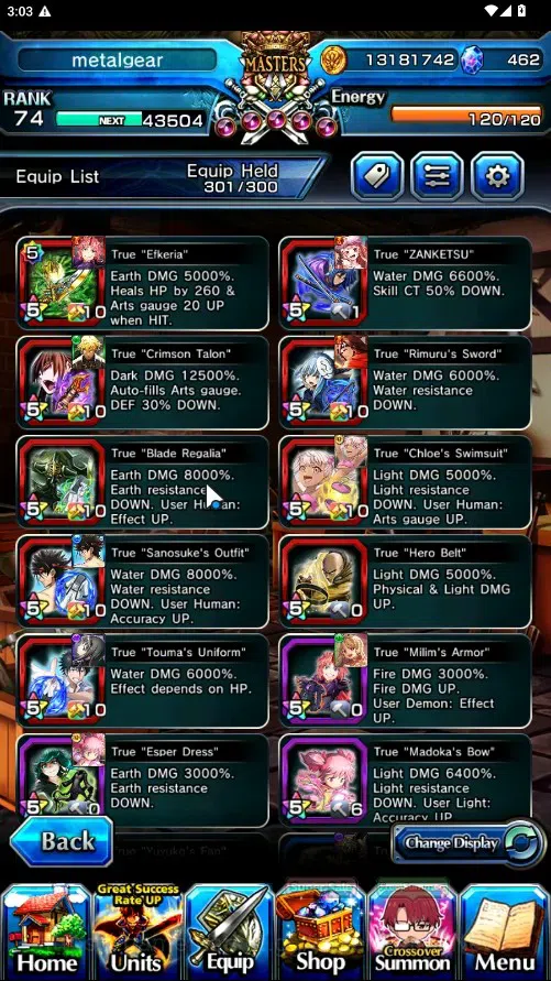 Grand Summoners Accounts Global|Rank 74|462 cc|18 Ascend 7 TW|(S Chloe,M Ka image 5