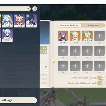 Genshin Impact Accounts Starter Asia|AR 25| 1 Limited (Vesna) + 1 Standard (Keqing) | All Unset | Low Main Quest & Map