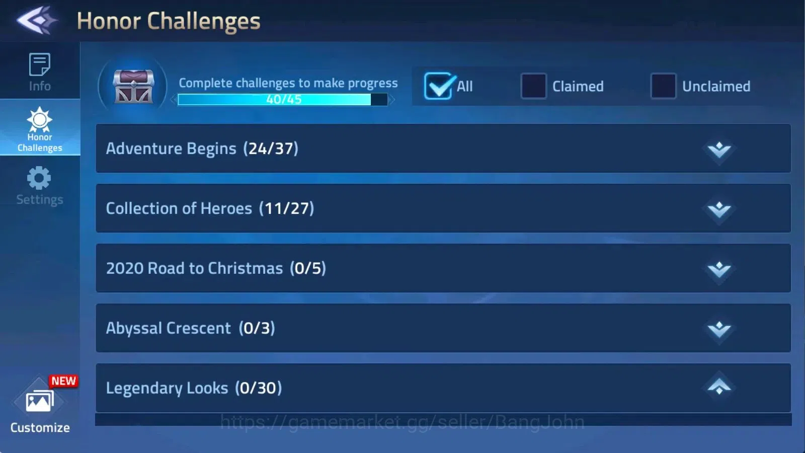 Mobile Legends: Adventure Accounts 70281 | LV 191 127M POWER CAMP 55-27 11 UR Achlys  image 2