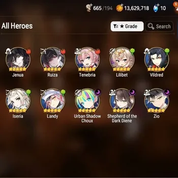 Epic Seven Accounts Starter Global Unverif|Fresh Starter|3ML(USChoux,S.Diene,Zio)+7*5 RGB|PoH+Bless ON|Side Story Locked|E1