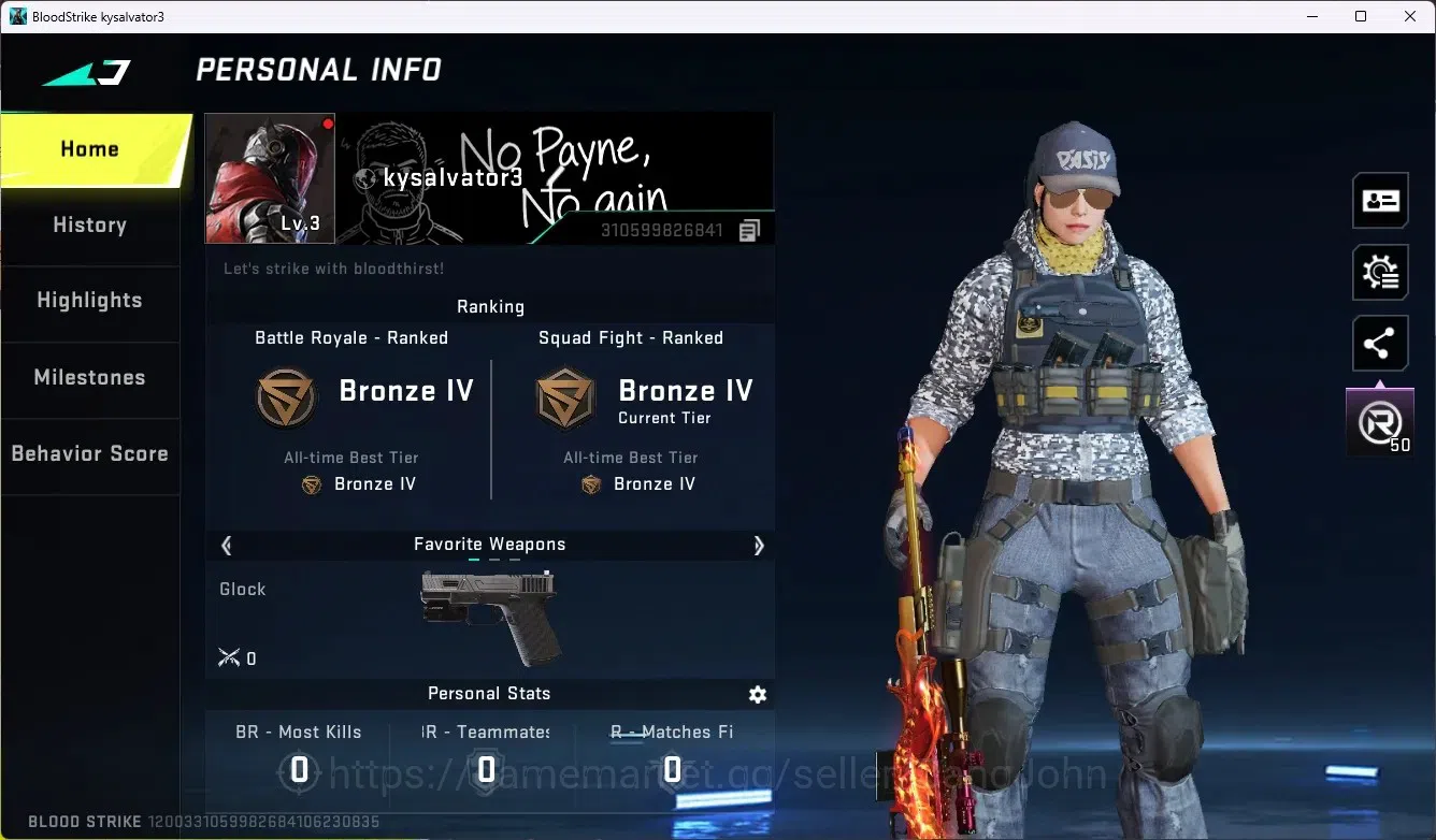 Blood Strike Accounts ASIA | 1 Ultra: M700 - Boitatá | 1 Legendary Guns image 1