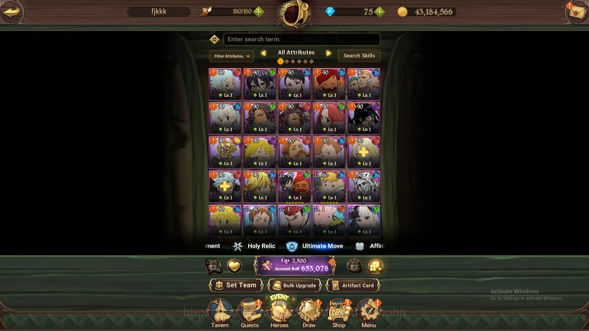 The Seven Deadly Sins: Grand Cross Accounts Others GLOBAL|Starter|653k CC|4 UR Meresca,Lancelot,Thor,DKM,etc|Detail Check 3
