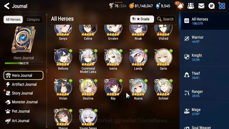 Epic Seven Accounts High-End GLOBAL|UnVerif|21ML(LOTScales,BArunka,Belian,Zio)+Setsuka,PByblis|AUTO W Hunt|SPD 298 10