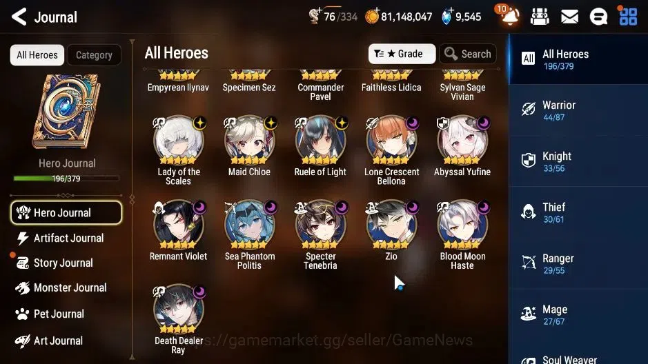 Epic Seven Accounts High-End GLOBAL|UnVerif|21ML(LOTScales,BArunka,Belian,Zio)+Setsuka,PByblis|AUTO W Hunt|SPD 298 7