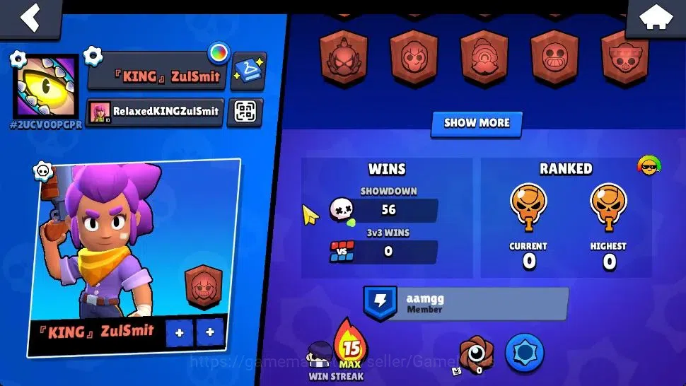 Brawl Stars Accounts 1010 Trophy|15 Brawlers 3 Max Lv [Amber,Colt,Shell image 3