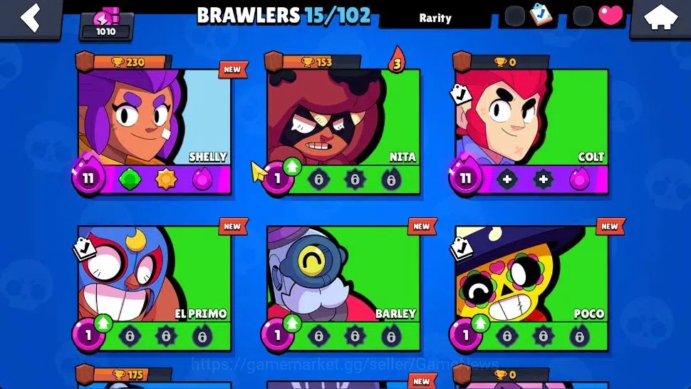 Brawl Stars Accounts 1010 Trophy|15 Brawlers 3 Max Lv [Amber,Colt,Shell image 7