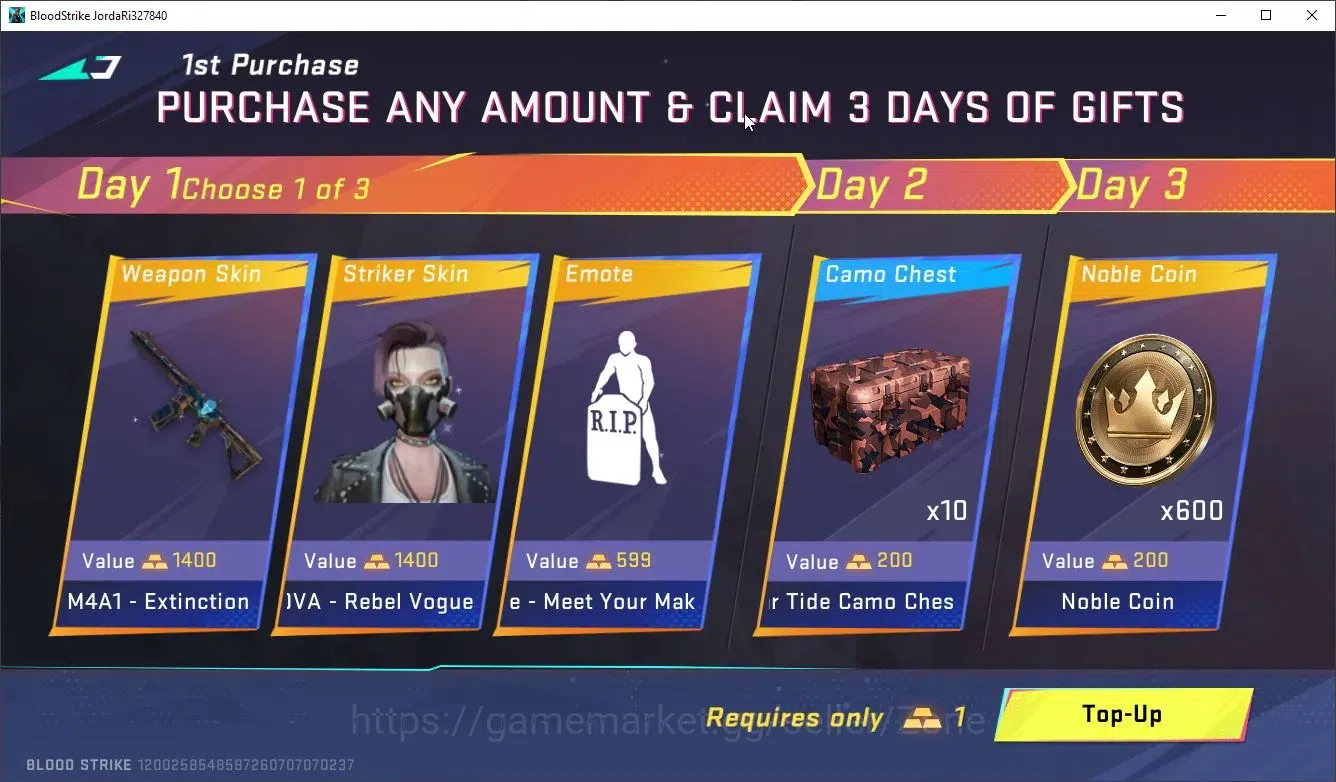 Blood Strike Accounts Asia|1 ETERNAL: AUG-Empyrean (L3)|2 LEGENDARY|1 LI image 2