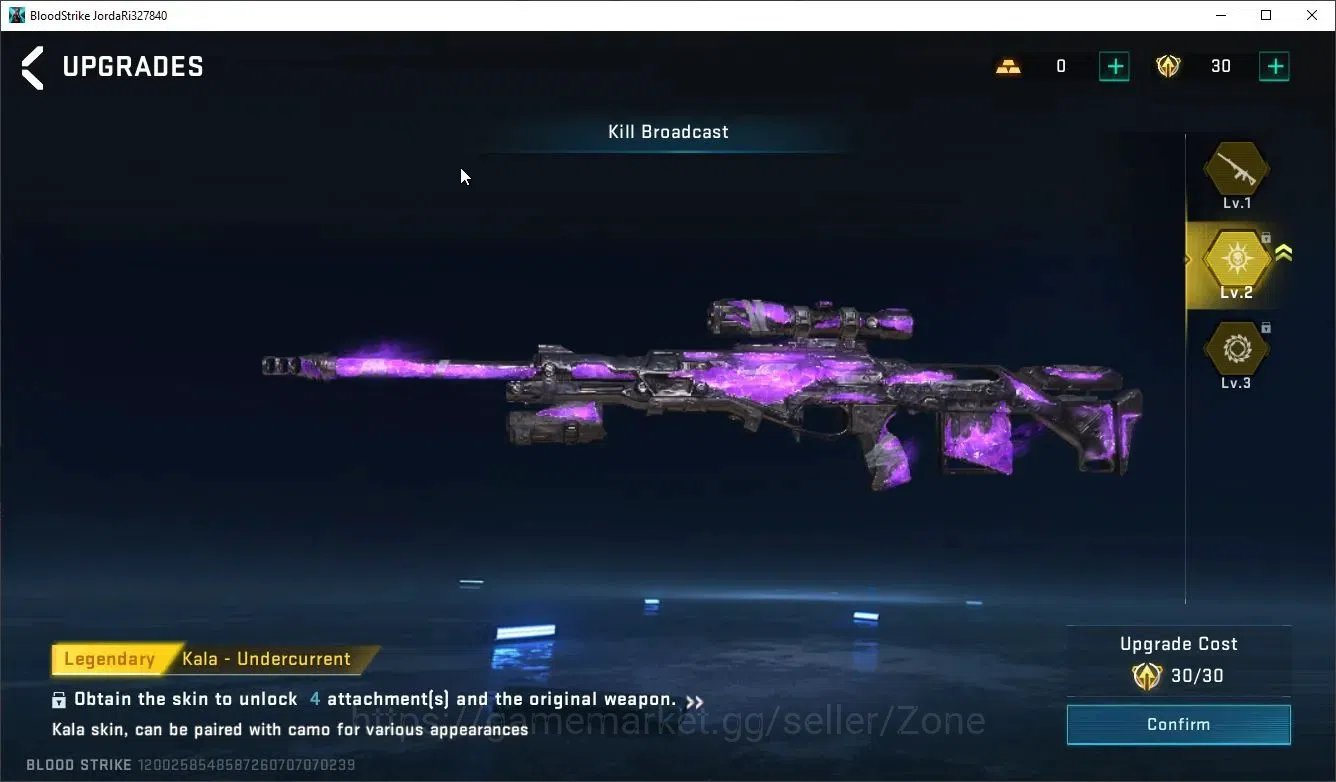 Blood Strike Accounts Asia|1 ETERNAL: AUG-Empyrean (L3)|2 LEGENDARY|1 LI image 4