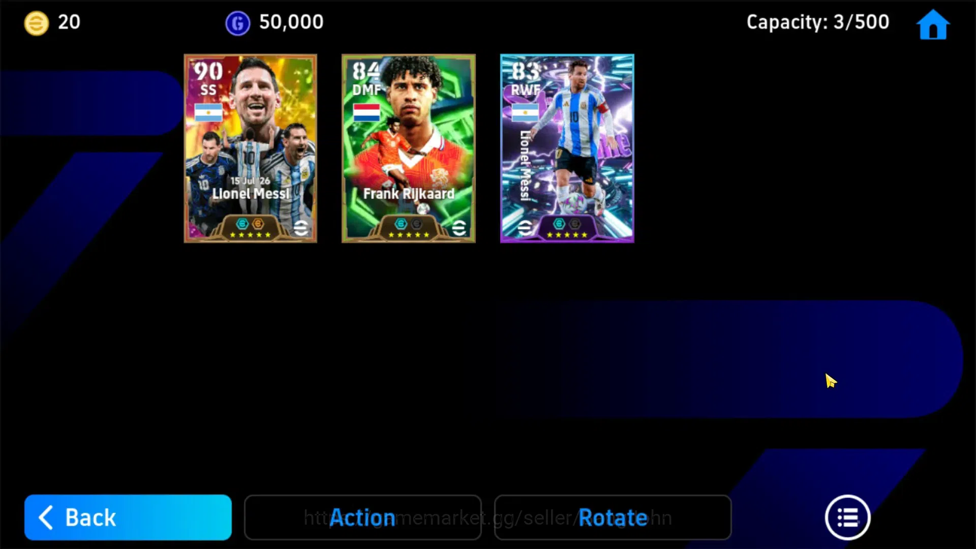 eFootball Accounts Legends & Iconic Players Mobile|PW 2548|Messi BigTime New,Frank Rijkaard Epic,Lionel Messi 1