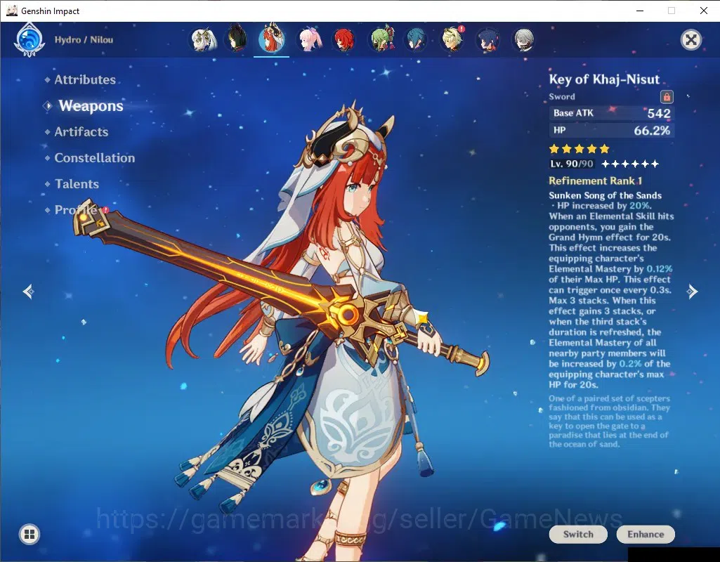 Genshin Impact Accounts ASIA|AR 60|BD Unset|IF 23|12 Limited + 5 (*5Wep)|[ image 4
