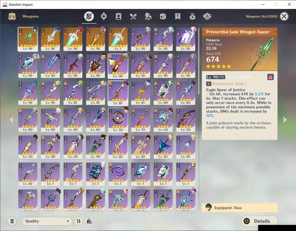 Genshin Impact Accounts ASIA|AR 60|BD Unset|IF 23|12 Limited + 5 (*5Wep)|[ image 5