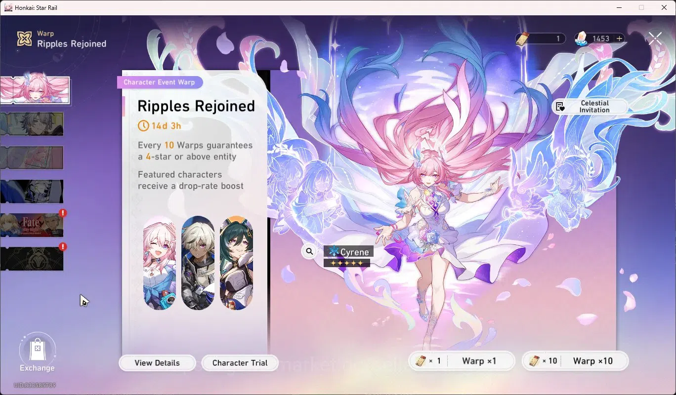 Honkai Star Rail Accounts ASIA|TL70|21 Limited [(Cyrene+Sign),Mortenax Blade image 6