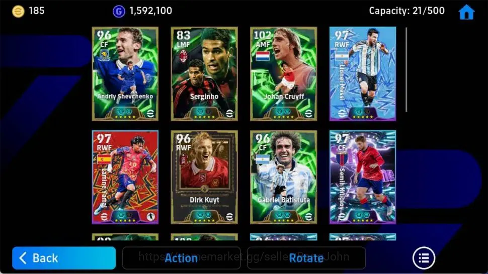 eFootball Accounts Mobile|PW 3182|Epic Shevchenko,Kuyt,Cruyff,Gullit, image 4