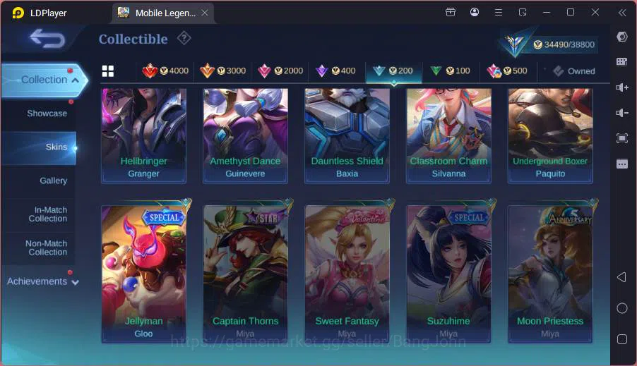 Mobile Legends: Bang Bang Accounts GLOBAL|Hero 80|Skin 119|Prime Granger+Yz,Kof Karin image 9