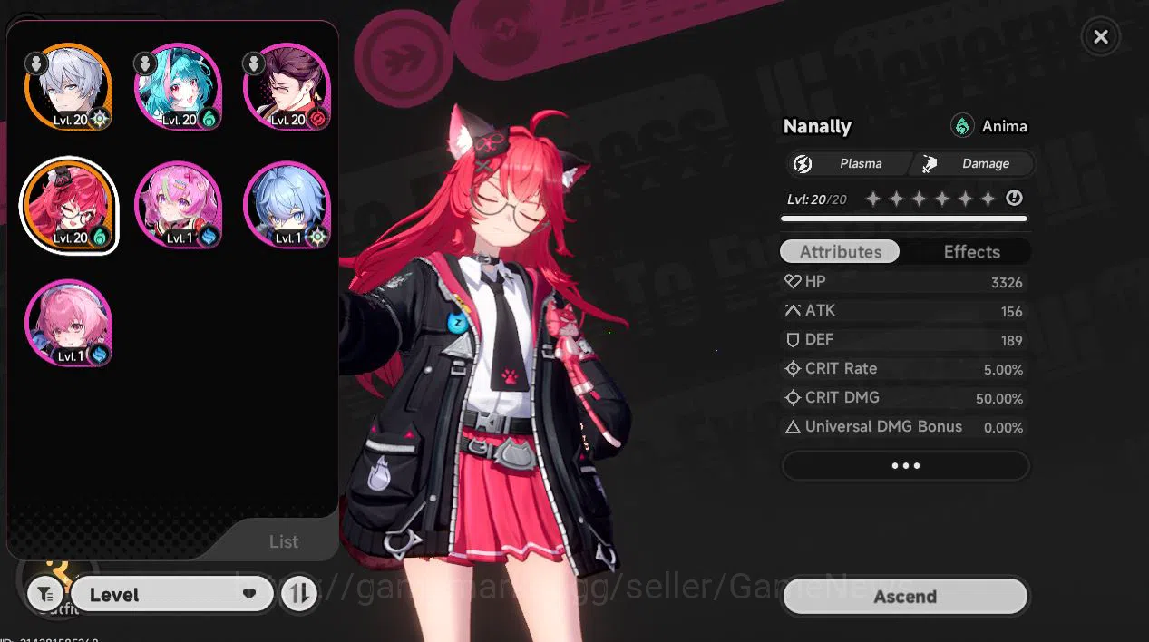 Neverness to Everness Accounts GLOBAL NA|1 SSR Limited Nanally + 6 SR(Aurelia,Han image 2