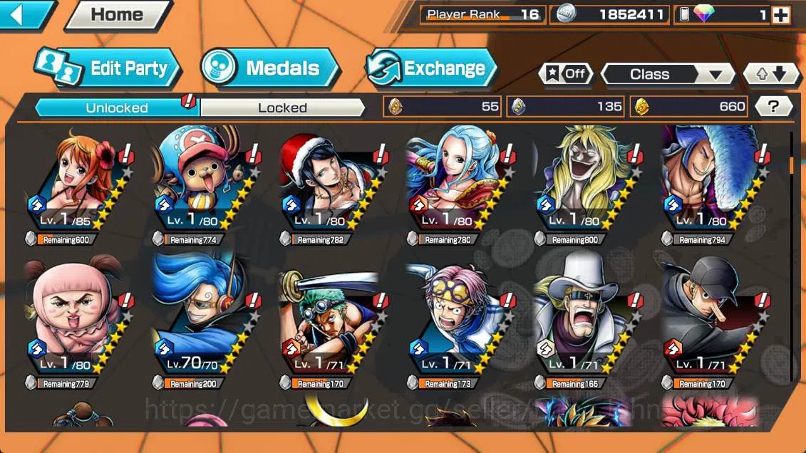 One Piece Bounty Rush Accounts GLOBAL | EX 3| BP kuzan, Four emperor D teach, Kin image 4