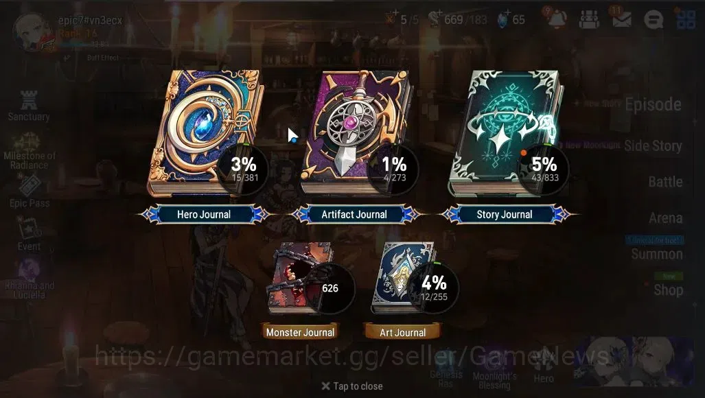 Epic Seven Accounts GLOBAL Unverif|New Era|2 ML (Rhinna&Luciella,EIlyn image 3