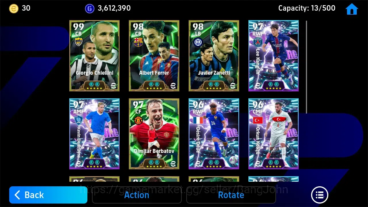 eFootball Accounts Android|PW 3151 | Epic Chiellini, Ferrer, Zanetti, image 4