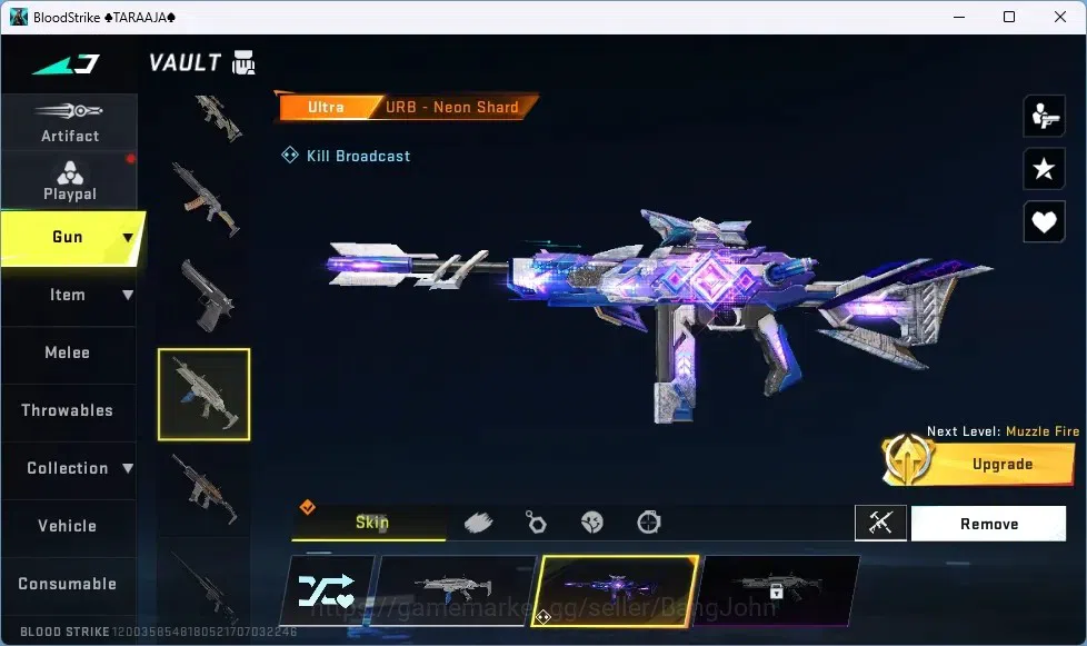 Blood Strike Accounts High-End ASIA | 2 ULTRA GUNS: URB,Thompson|1 COLLAB STRIKER: Enzo|3 ULTRA STRIKERS|1 Epic Name 2