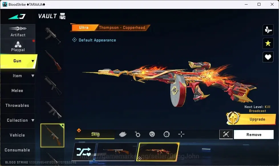 Blood Strike Accounts High-End ASIA | 2 ULTRA GUNS: URB,Thompson|1 COLLAB STRIKER: Enzo|3 ULTRA STRIKERS|1 Epic Name 3